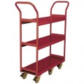 Wesco 260194 Heavy Duty Narrow Aisle 3 Shelf Cart, Shelf Size 24