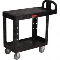 Rubbermaid 4505 Small Flat-Shelf Black Utility Cart, 38
