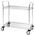 Metro MW602 Stainless Steel Utility Cart with Two Shelves, 18