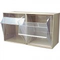 Quantum Storage Systems QTB302I 2 Bin Clear Tip-Out Bin System™ 