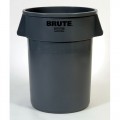 Rubbermaid 2643 Burte Waste Container without Lid, Gray, 44 Gallon  