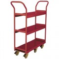 Wesco 260191 Heavy Duty Narrow Aisle 3 Shelf Cart, Shelf Size 18