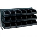 Quantum Storage Systems QBR-3619-230-18 Bench Rack with 18 Black Bins 