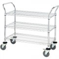 Quantum Storage Systems WRC-1848-3CO ESD-Safe 3-Shelf Utility Cart, 18