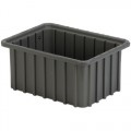 Lewis Bins DC1050 DividerTote  Box, Grey, OD 10.8 x 8.3 x 5