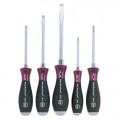 Wiha 53390 Screwdriver Set, Square Blades, 5 pc. 