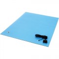 Transforming Technologies MT3648B 2 Layer Rubber ESD-Safe Table Mat, Blue, 36