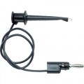 Pomona 3782-36-0 Minigrabber® to Multi-Stacking Banana Plug Patch Cord, Black, 36