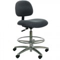 Industrial Seating AL10-F Heavy Duty Standard Chair, Grey Fabric, Adjustable Height 21