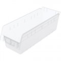 Akro-Mils 30098SCLAR Clear Shelf Bins 10/Carton, OD 17-7/8