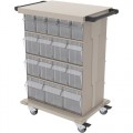 Akro-Mils TVSTACKCART TiltView® Bin Cart with 32 Clear Tilt-Out Bins 