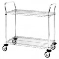 Metro MW611 Utility Cart with Two Wire Chrome Shelves, 24