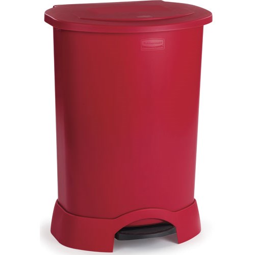 Rubbermaid 6147 30 Gallon Step-On Container, Red - Comtrade Store