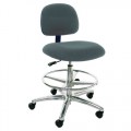 Industrial Seating AL10-FC Heavy Duty ESD-Safe Chair, Grey Fabric, Adjustable Height 21