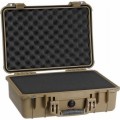 Pelican 1500 Desert Tan Foam Filled Case. 16-3/4 x 11-3/16 x 6-1/8