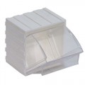 Quantum Storage Systems QTB406 Individual Tip Out Bin, White, 3-5/8