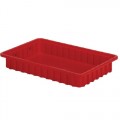 Lewis Bins DC2025 Divider Tote Box, Red, OD 16.5