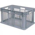 Akro-Mils 37-676 Straight Wall Container (Solid Base/Mesh Sides), O.D. 23-3/4