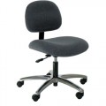 Industrial Seating AL12-F Heavy Duty Standard Chair, Grey Fabric, Adjustable Height 17