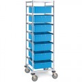 Metro APT1C-5MP Adjustable Single Bay Tote Cart with Polyurethane Casters 