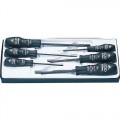 C.K. 4741S-ESD Static-Dissipative, Ergonimic Phillips/Slotted Screwdriver Set, 6-Piece 
