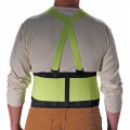 PIP 290-550 Large Back Support Belt with Hi-Vis Yellow, Nylon 8-inch Belt Width 