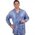 Tech Wear LOJ-23C-XS Groundable Anti-static Unisex Jacket with Knit Cuffs, X-Small, Blue 