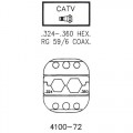 Sargent 4100-72 RG-59/6 CATV Coax Die Set, .324, .360