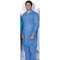 Desco 73613 Blue ESD Shielding Lab Coat with Cuffs, Large 