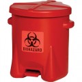 Eagle 943BIO Polyethylene Biohazardous Waste Can, 6 Gallon 
