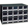 Akro-Mils 19-715 Steel Modular Storage Cabinet with 15 Polystyrene Drawers 