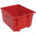 Quantum Storage Systems SNT230 Stack and Nest Totes, Red, 23-1/2