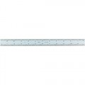 Starrett C607R-36 Spring Tempered Steel Rule With Inch Graduations, 7R Style Graduations, 36