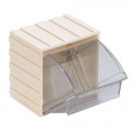 Quantum Storage Systems QTB406 Individual Tip Out Bin, Ivory, 3-5/8