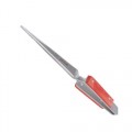 Excelta 29-S-SE Straight Strong Blunt Point Cross-Action Stainless Steel Tweezer w/serrated tips- Economy 