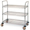 Metro MW706 Stainless Steel Utility Cart with Three Shelves, 18