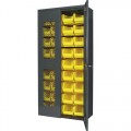 Akro-Mils AC3618SV240 Cabinet w/Secure View Mesh Doors, Louvered Back wtih 36 Bins 
