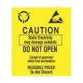Transforming Technologies LB9160 Caution Static May Damage Content Labels, 3-1/2
