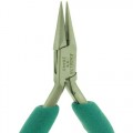 Excelta 2644D Stainless Steel Chain Nose Plier with Serrated Jaws 
