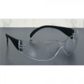 250-01-0080 BLACK FRAME SAFETY GLASSES CLR LENS 