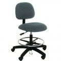 Industrial Seating 50-DF ESD-Safe Chair, Grey Fabric, Adjustable Height 19