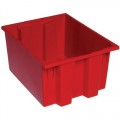 Quantum Storage Systems SNT190 Stack and Nest Totes, Red, 19-1/2