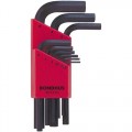Bondhus 12299 L-Key Set, Metric, Short-Arm, 9 Tools, 1.5-10mm 