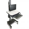 IAC Industries QS2052005 SMS-S5 Mobile Workstation Cart with Front Mounted Monitor Display Bracket 