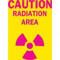 Brady 25276 Caution Radiation Area Sign w/PICTO 