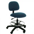 Industrial Seating 50-DF ESD-Safe Chair, Blue Fabric, Adjustable Height 19