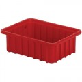 Lewis Bins DC1035 Divider Tote Box, Red, OD 10.8