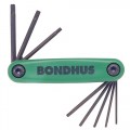 Bondhus 12632 8-Piece Torx Fold Up Key Set, T6-T25 