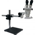 Scienscope SZ-PK4-FR Stereo Zoom Microscope, Boom Stand, Fluorescent Ring Light 
