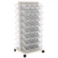 Akro-Mils 30553B1 ReadySpace® Mobile Cart  with 64 InSight® Ultra-Clear Bins 